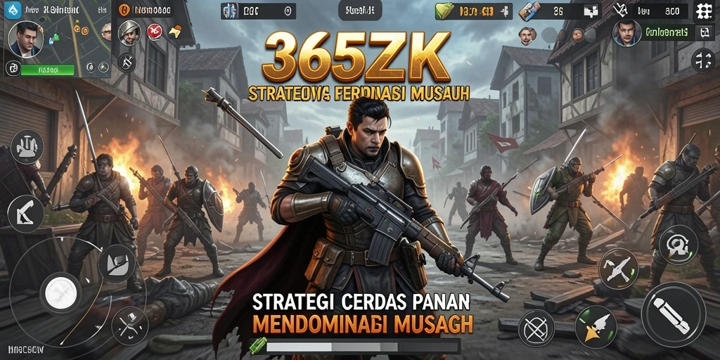 Tampilan permainan 365ZK yang menampilkan pertempuran strategi seru.