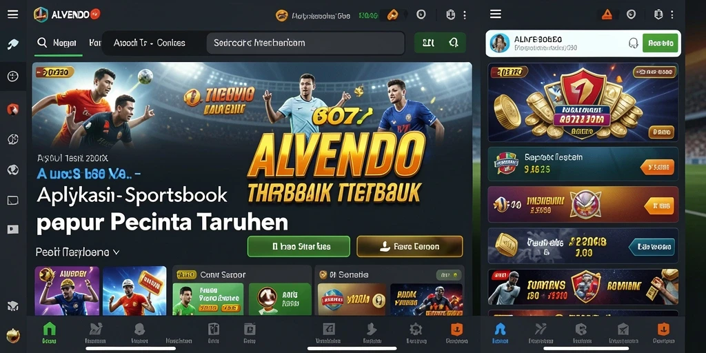 Tampilan gameplay Sportsbook yang menarik dan interaktif di ALVENDO.