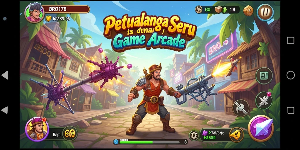 Tangkapan layar gameplay BRO178 menunjukkan aksi seru dan penuh warna.