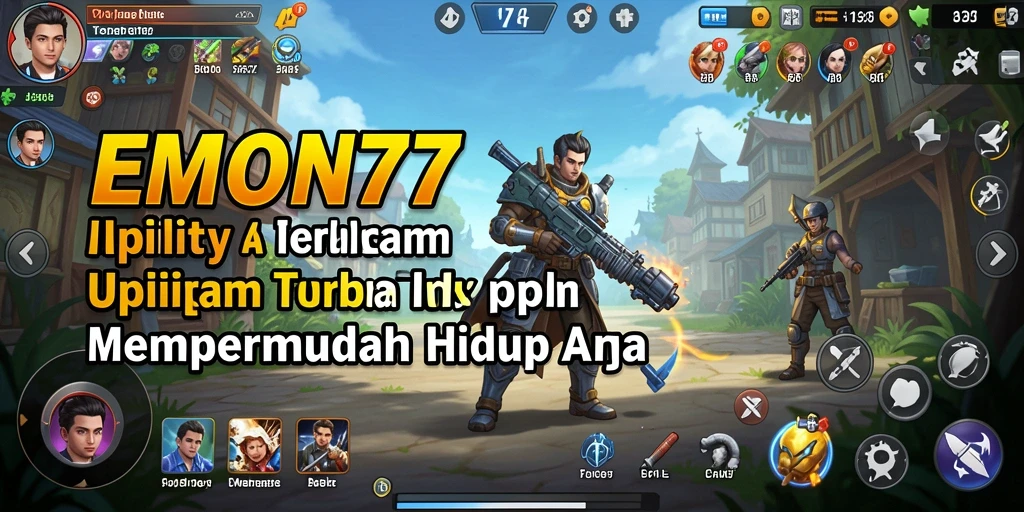 Tampilan antarmuka EMON77 yang sederhana dan menarik.