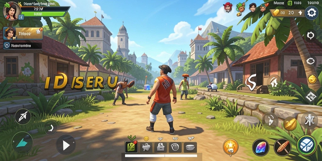 Tampilan gameplay seru pada IDNSERU, penuh warna dan interaksi.