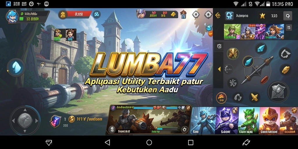Tampilan antarmuka pengguna LUMBA77 yang intuitif dan menarik.