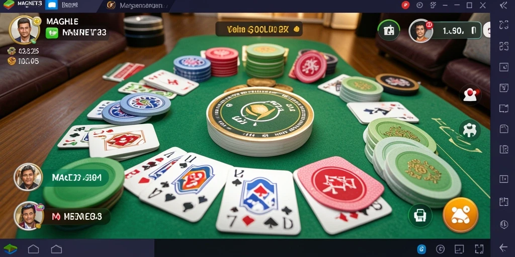 Tampilan screenshot MAGNET33 menunjukkan gameplay Gaple yang seru dan interaktif.