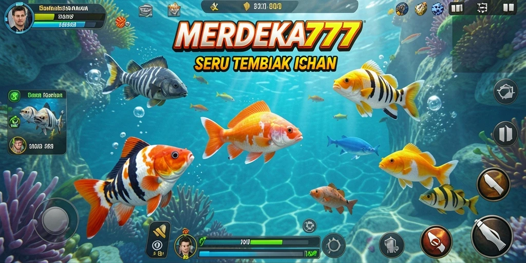 Gameplay seru menembak ikan di MERDEKA777.