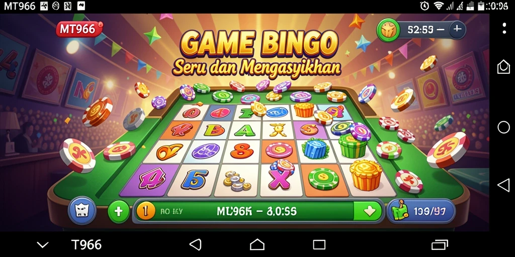 Tampilan gameplay Bingo yang mengasyikkan di MT966.
