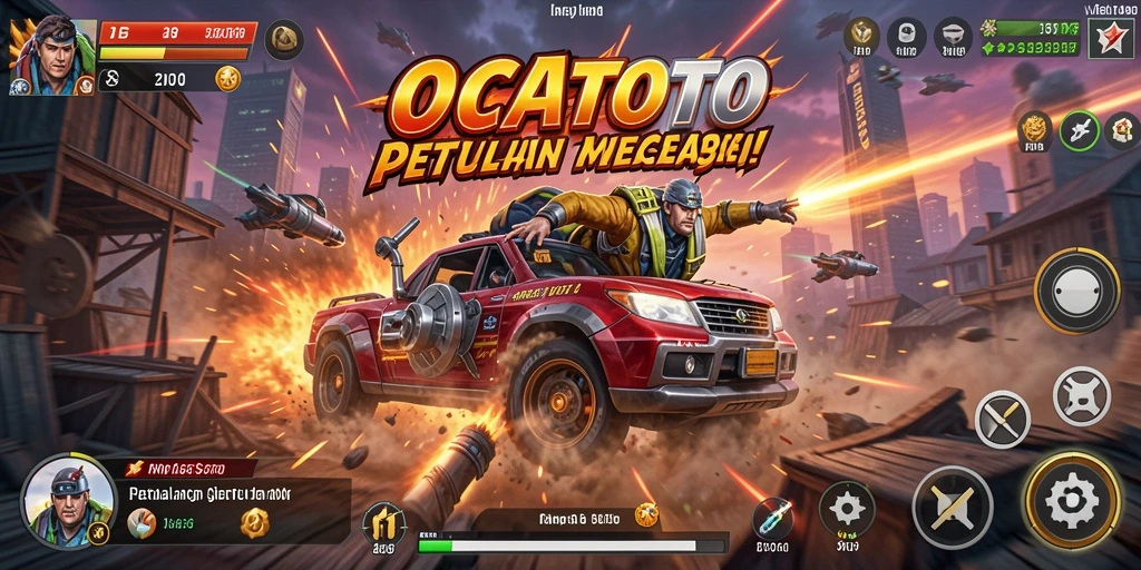 Tangkapan layar OCATOTO dengan aksi pertempuran yang mendebarkan.