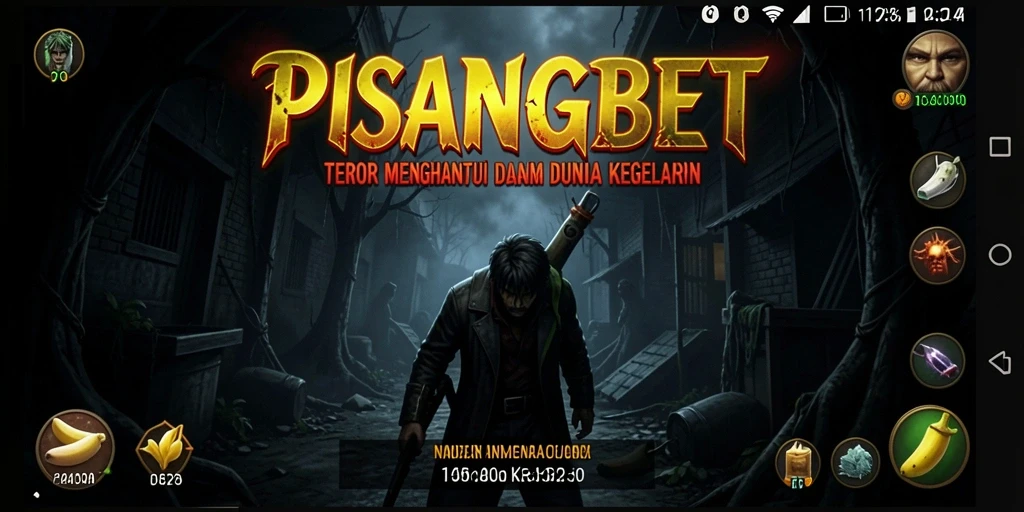 Tangkapan layar gameplay PISANGBET menampilkan suasana Horror yang mencekam.