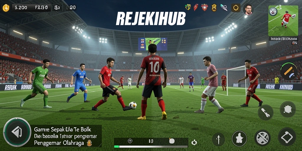 Gameplay memukau dalam REJEKIHUB saat bertanding di lapangan.