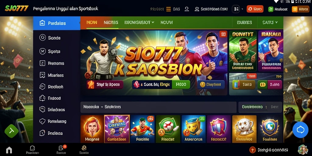 Tampilan gameplay SJO777 dengan berbagai opsi taruhan olahraga.