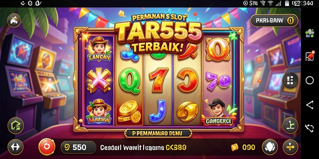 Tangkapan layar utama TAR555 menunjukkan keseruan permainan Slot yang menegangkan.